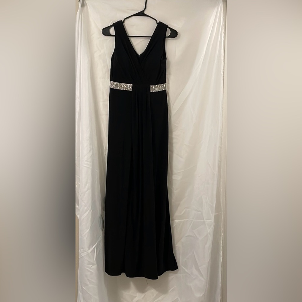 #black #dress #formal #beading #longdress #size4P #NWnightway